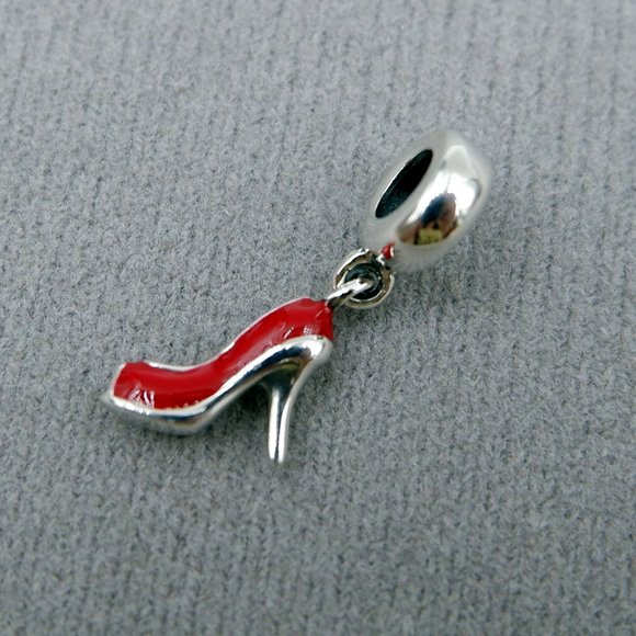 Authentic Pandora Red Stilleto Dangle Charm - Picture 2 of 4